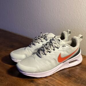 Nike Air Max Nuaxis Size 15M | Light Silver/ Light Pumice/ White/ Picante Red